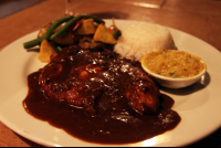 cafe cabure chicken mole 
 - Costa Rica