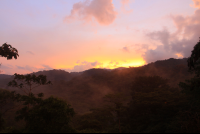 pocosol station sunset 
 - Costa Rica