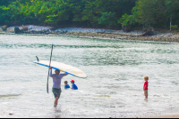 Pollo Coming Out Of The Waters Pan Dulce Beach Osa Peninsula
 - Costa Rica