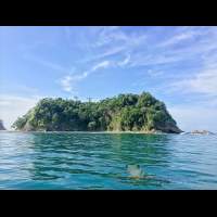 chora island viewed from a boat in june
 - Costa Rica