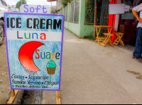 street sign ice cream luna suave puerto jimenez costa rica 
 - Costa Rica