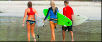 Surfers Walking Beach Playa El Carmen
 - Costa Rica