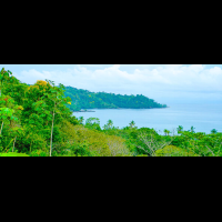 drake bay verdant coastline
 - Costa Rica
