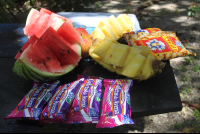 Watermelon Pineapple Granola Bar Snacks Cabo Blanco Tour
 - Costa Rica