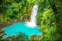 Celeteste River Waterfall And Blue Pool View From The Steps
 - Costa Rica