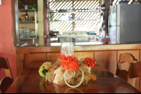 flowers on table la cocina de dona ana 
 - Costa Rica