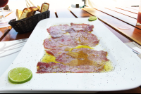 tuna carpaccio gusto beach 
 - Costa Rica