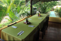 rio celeste restaurant table setting 
 - Costa Rica