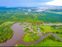 sierpe town aerial view 
 - Costa Rica