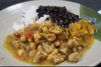 stewed chicken casado curu 
 - Costa Rica