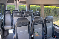 White Mercedes Benz Sprinter Van Heredia Seat Row View From Driver Seat
 - Costa Rica