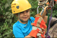 titi canopy tour girl 
 - Costa Rica