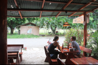 Burger Rancho Dining Area Looking Toward Soccer Field
 - Costa Rica