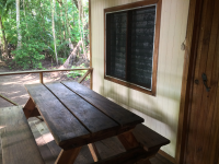 cabins porch picnic table 
 - Costa Rica