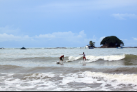 dominicalito waverider riding together 
 - Costa Rica