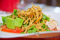 Tex Mex Salad Lettuce Tomatoe Avocado Topped With Tortilla Chips Las Palmas Restaurante La Fortuna Arenal
 - Costa Rica