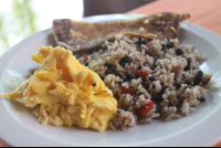 Scramble Egg Gallo Pinto With Tortilla
 - Costa Rica