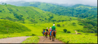 Group Descending To Tizati River Valley Horseback Ride Tour Western Side Of Rincon De La Vieja Volcano
 - Costa Rica