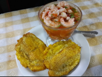 Shrimp Ceviche With Patacones At Perla De Sur Restaurant
 - Costa Rica