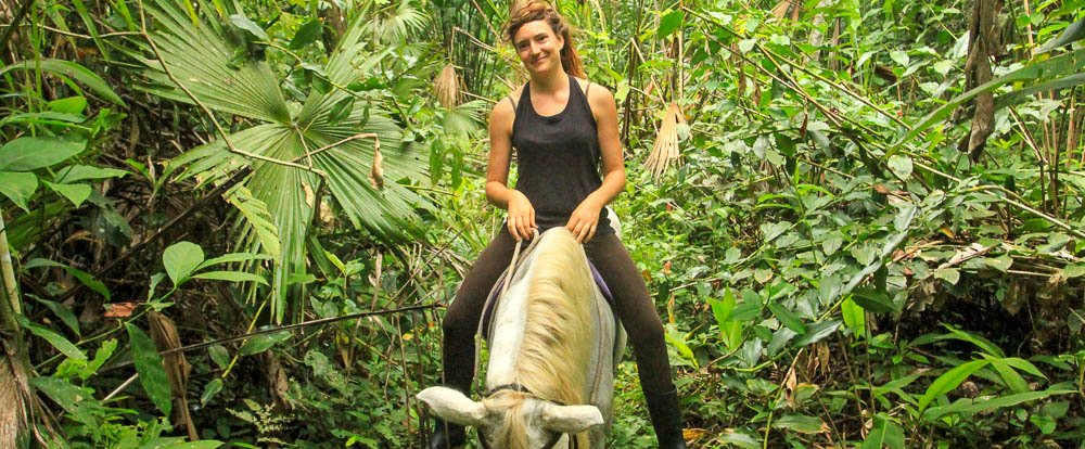 jungle beach horseback tour rainforest 
 - Costa Rica