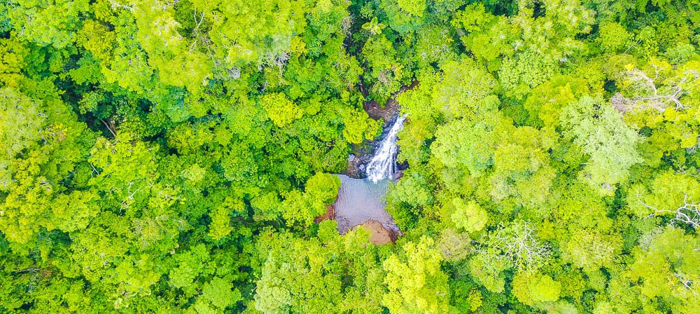 chocuaco waterfall aerial view 
 - Costa Rica