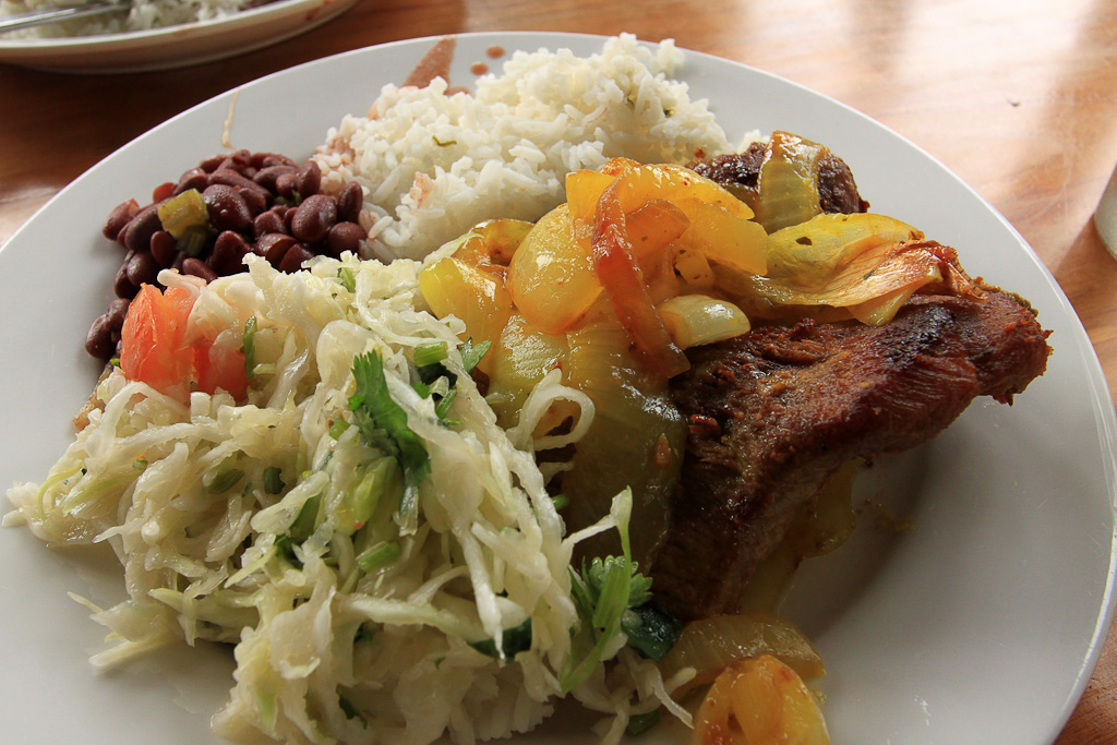 eating cheap in Jaco rustico casadao pork cho 
 - Costa Rica