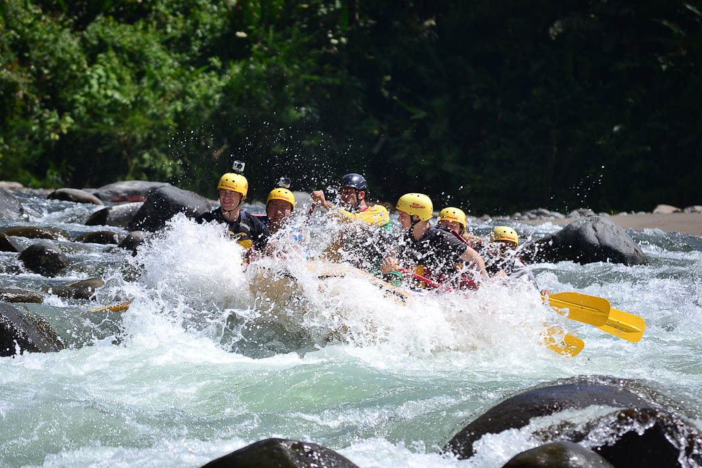 in the rapids
 - Costa Rica