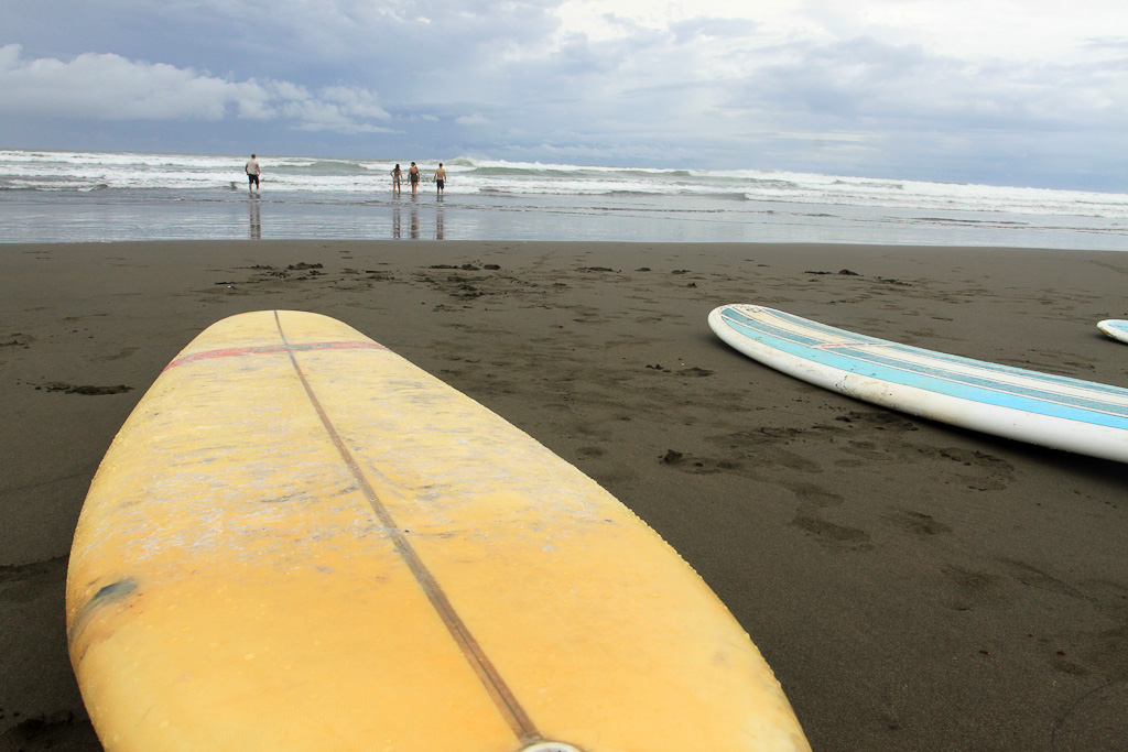 lagarto surf company in the surf 
 - Costa Rica