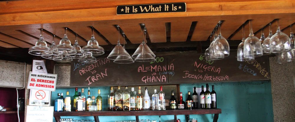 bar area sign it is what it is 
 - Costa Rica