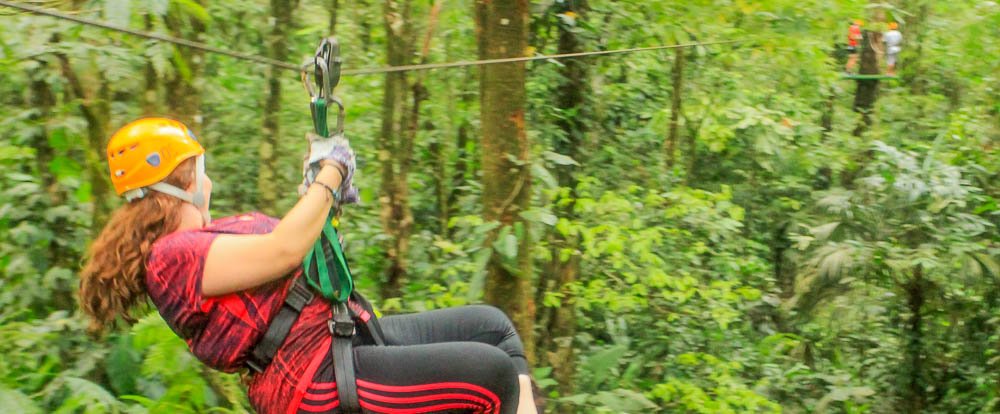 senderos aerios canopy tour girl zipline 
 - Costa Rica