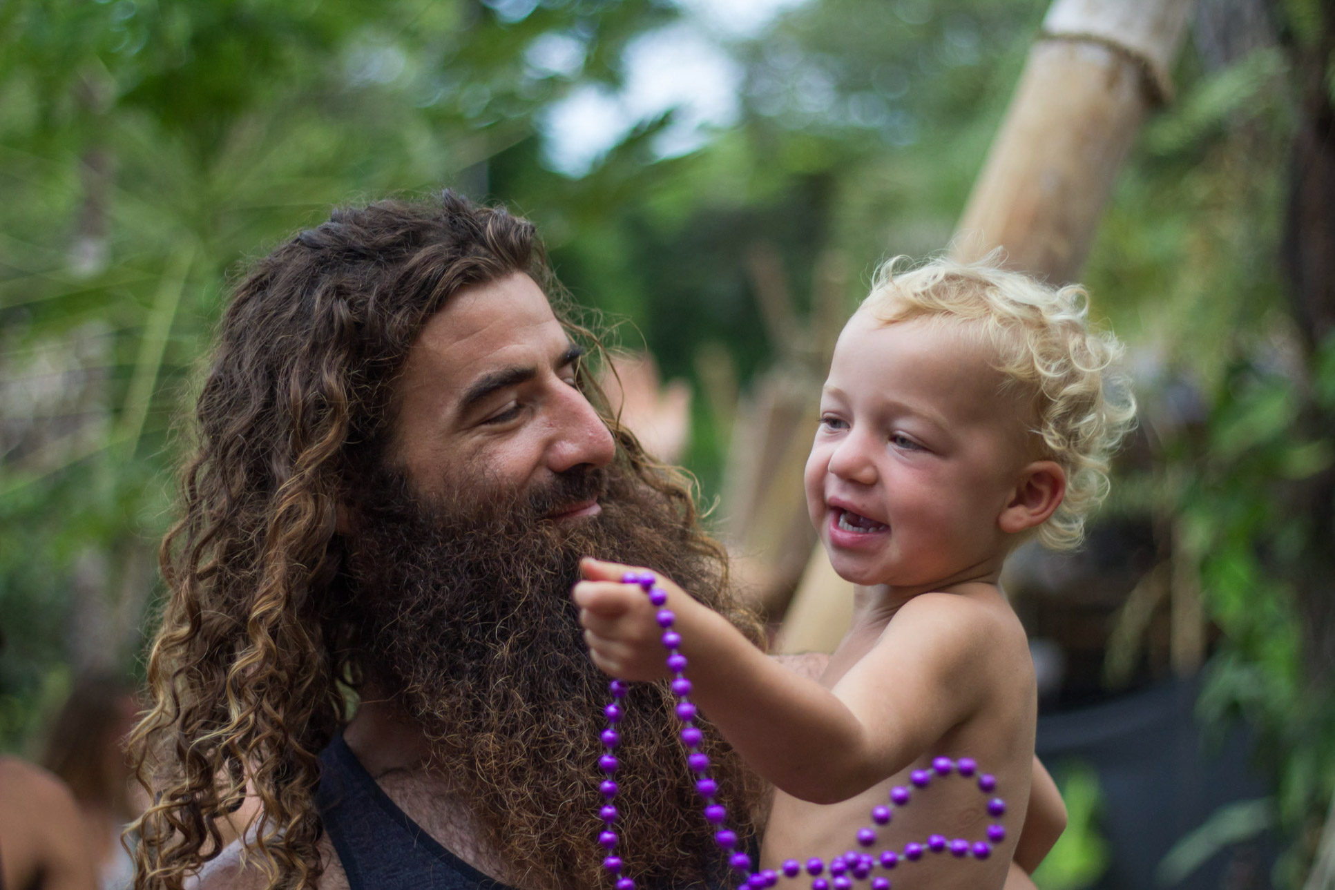 Father And Baby Playing With Beats Envision Festival Costa Rica
