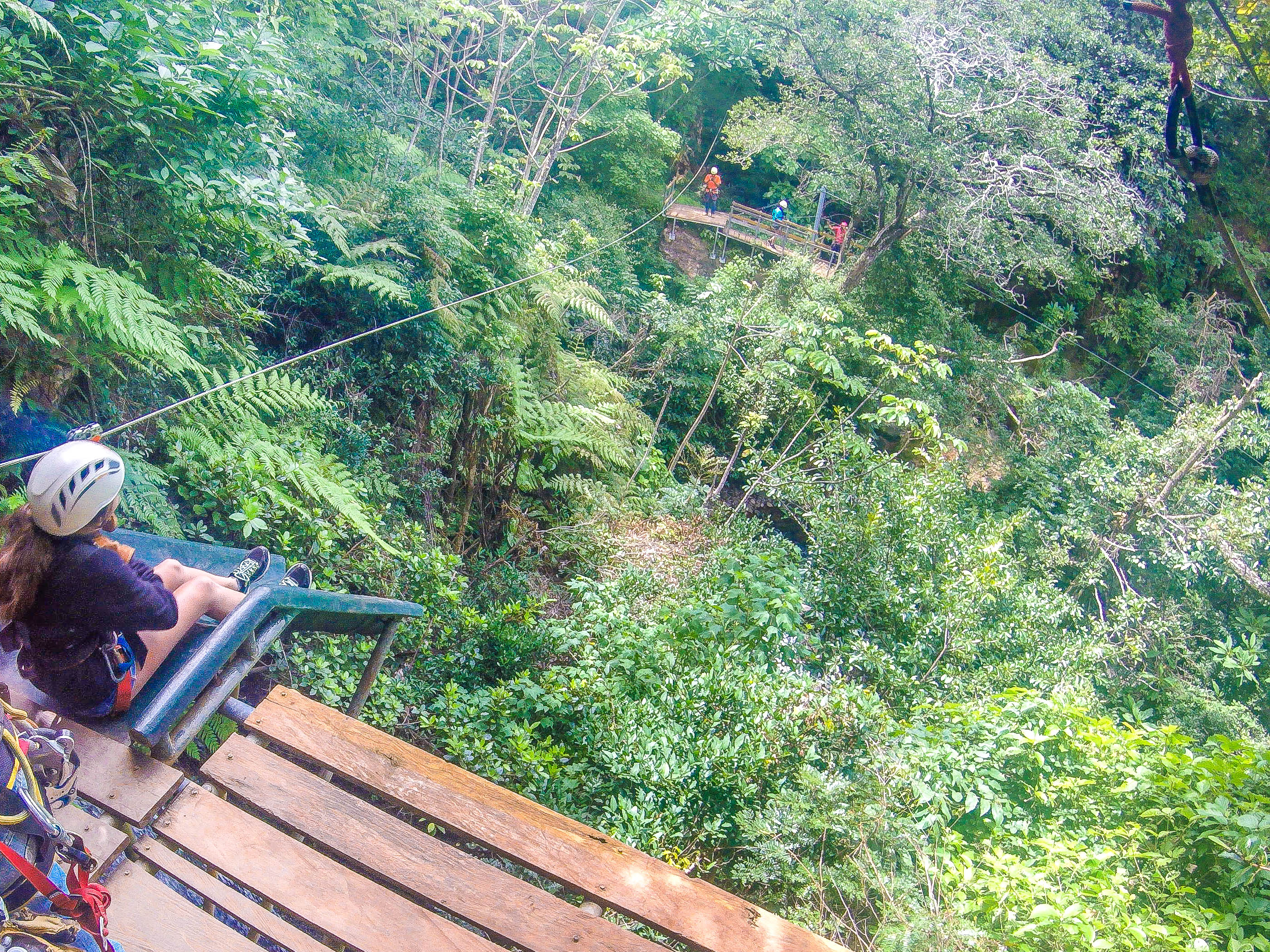 Aerial Slide At The White River Canyon Zip Line Rincon De La Vieja