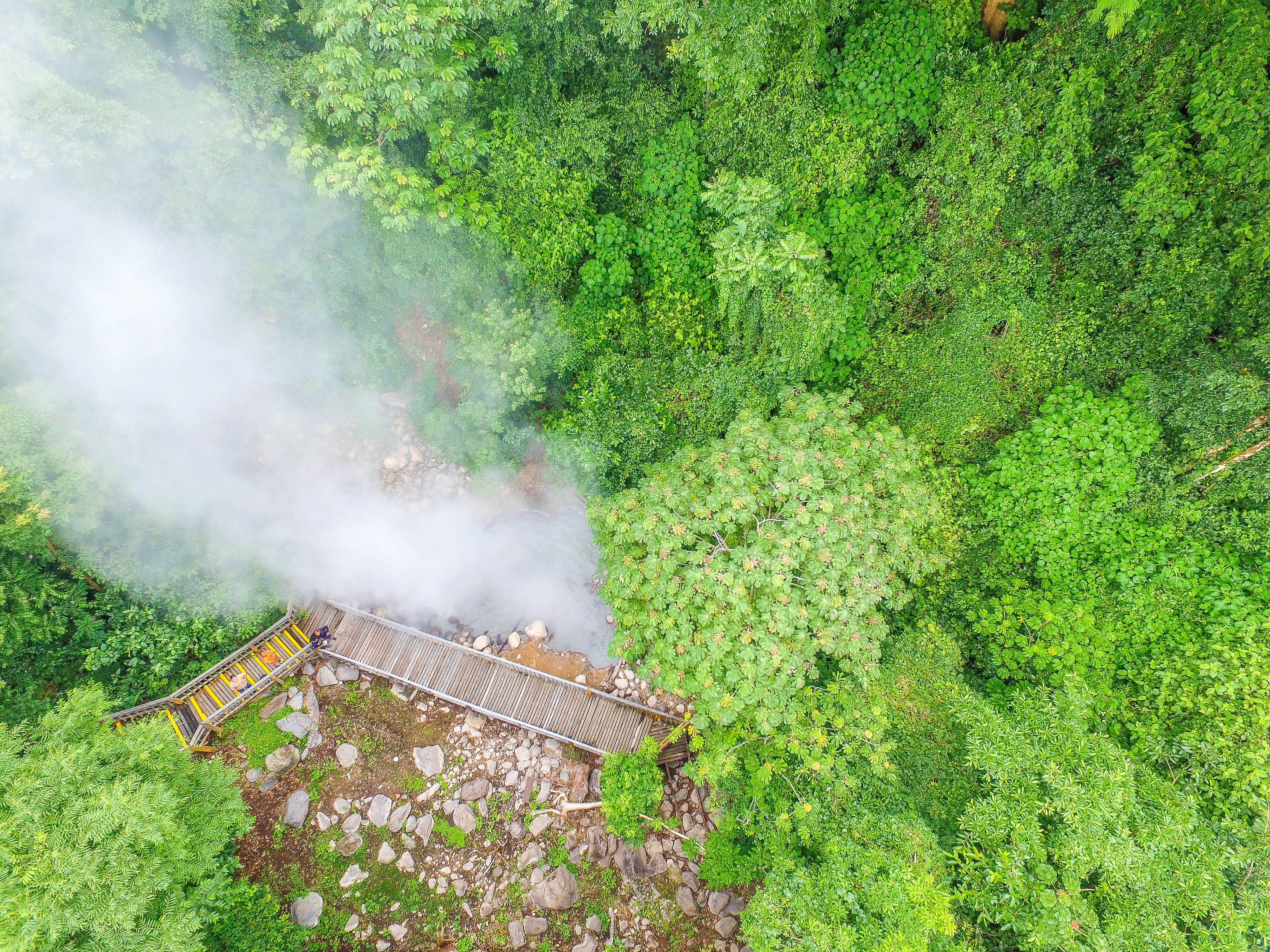 Aerial View Of Gayser In Borinquen Property Rincon De La Vieja Volcano