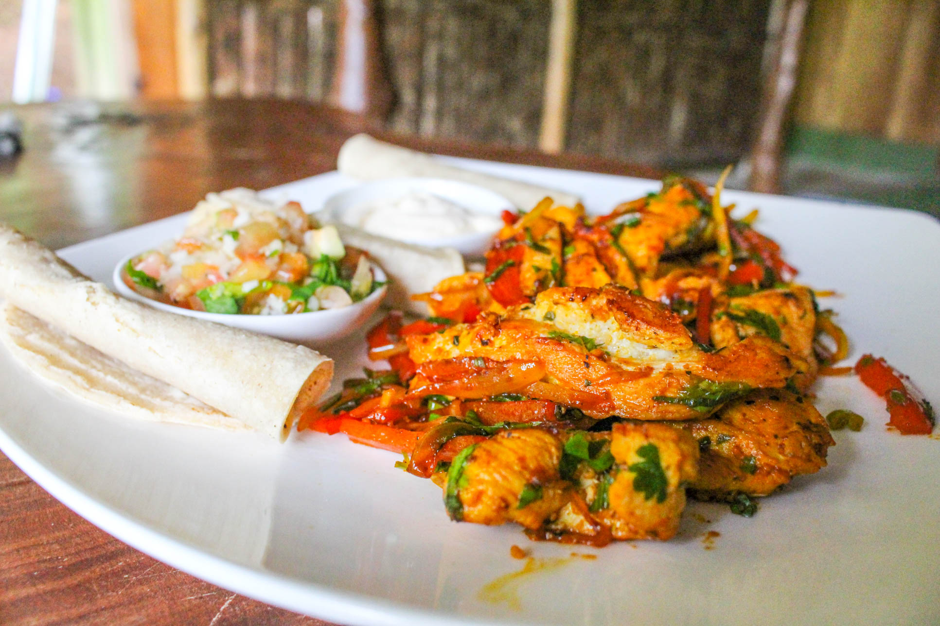 Chicken Fajitas Casa El Tortugo