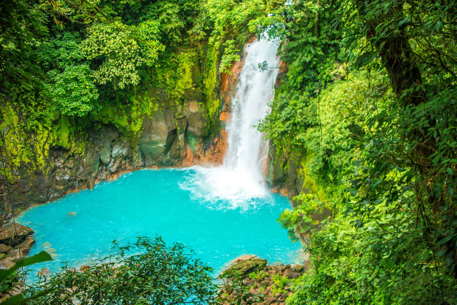 Celeteste River Waterfall And Blue Pool View From The Steps