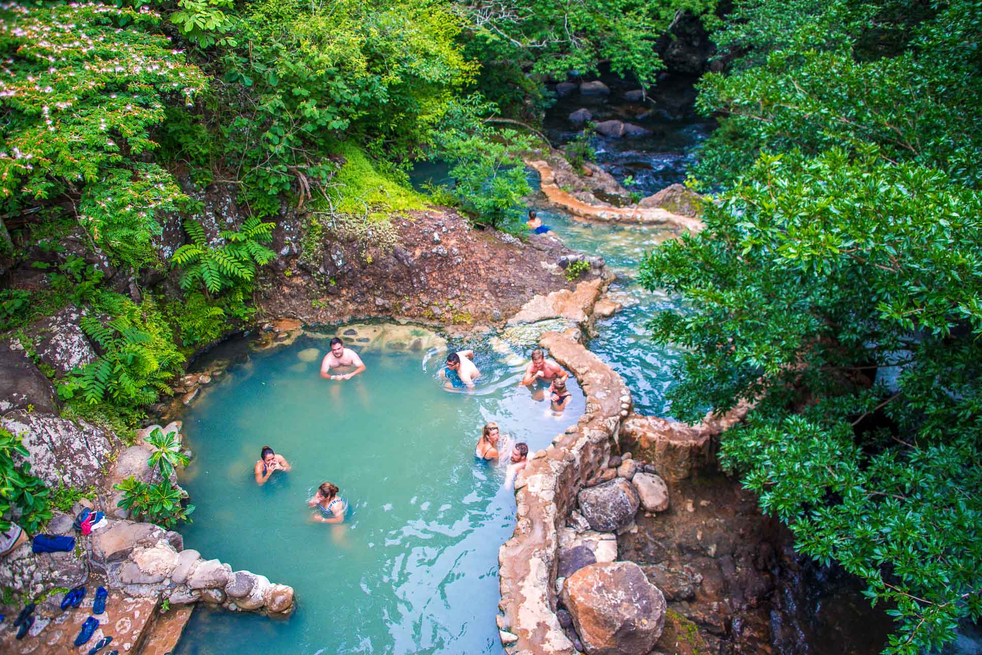 Aerial View Of Main Rio Negro Hot Springs Pools Rincon De La Vieja