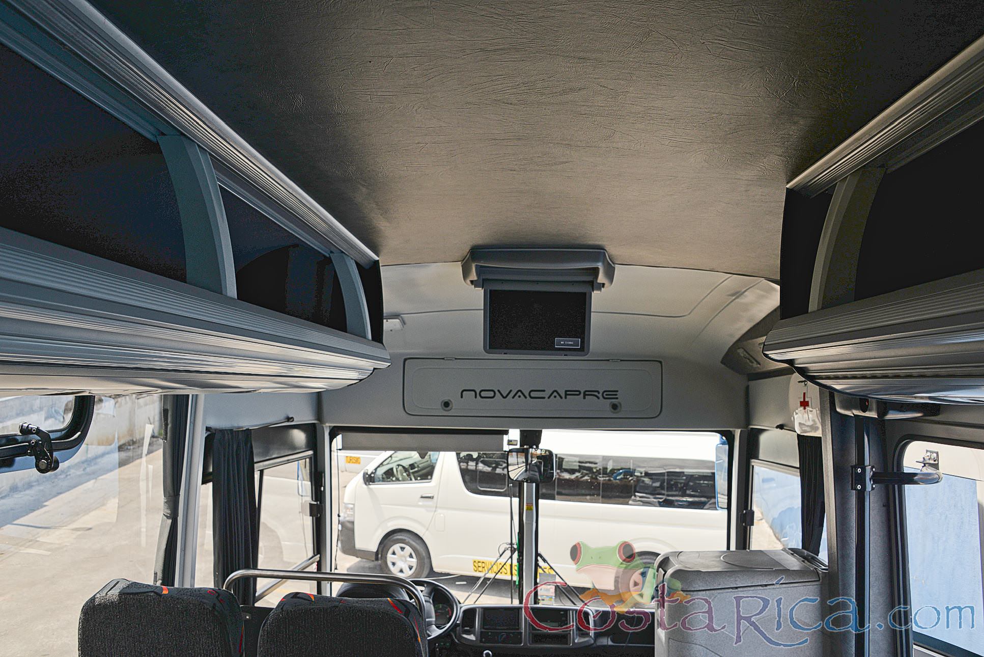 Passenger Hino Senior Coach Driver Seat View From The Back And Front Ice Cooler