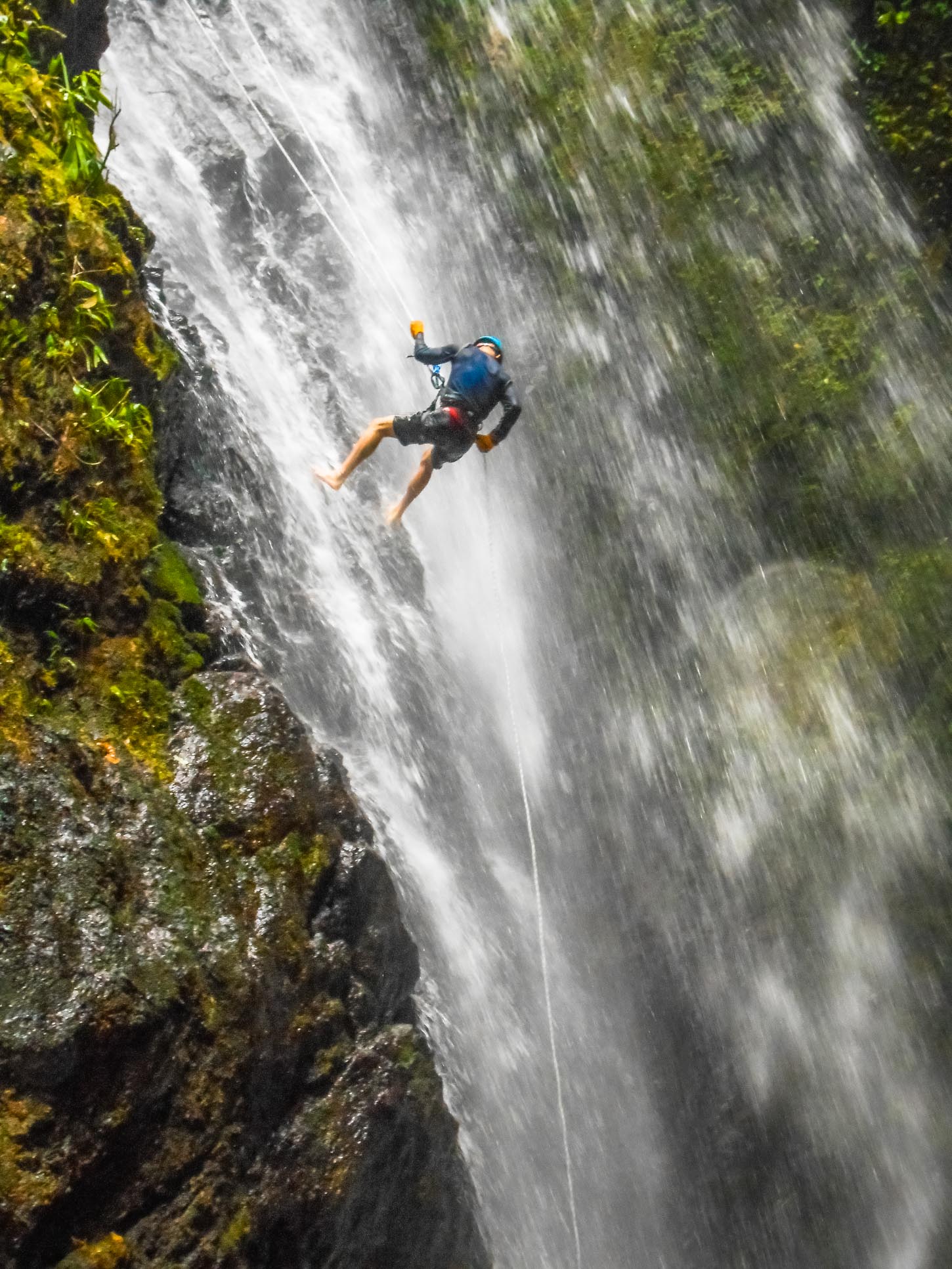 Horseback Rapelling Tour Rancho Tropical Matapalo Man Rappelling