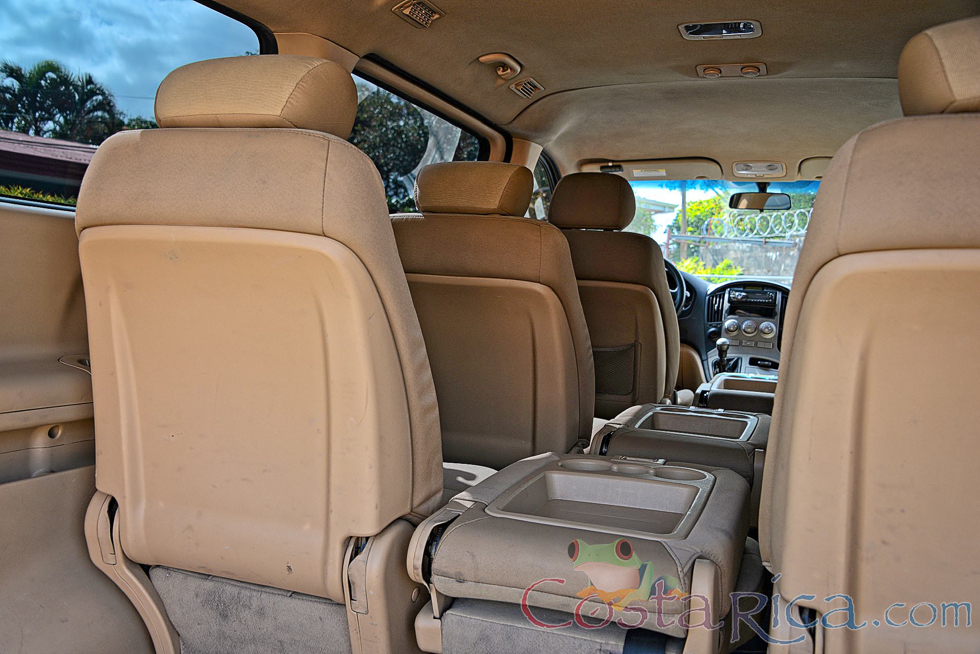 Hyundai H Van Heredia Seat Row View From The Back With Central Seats Down