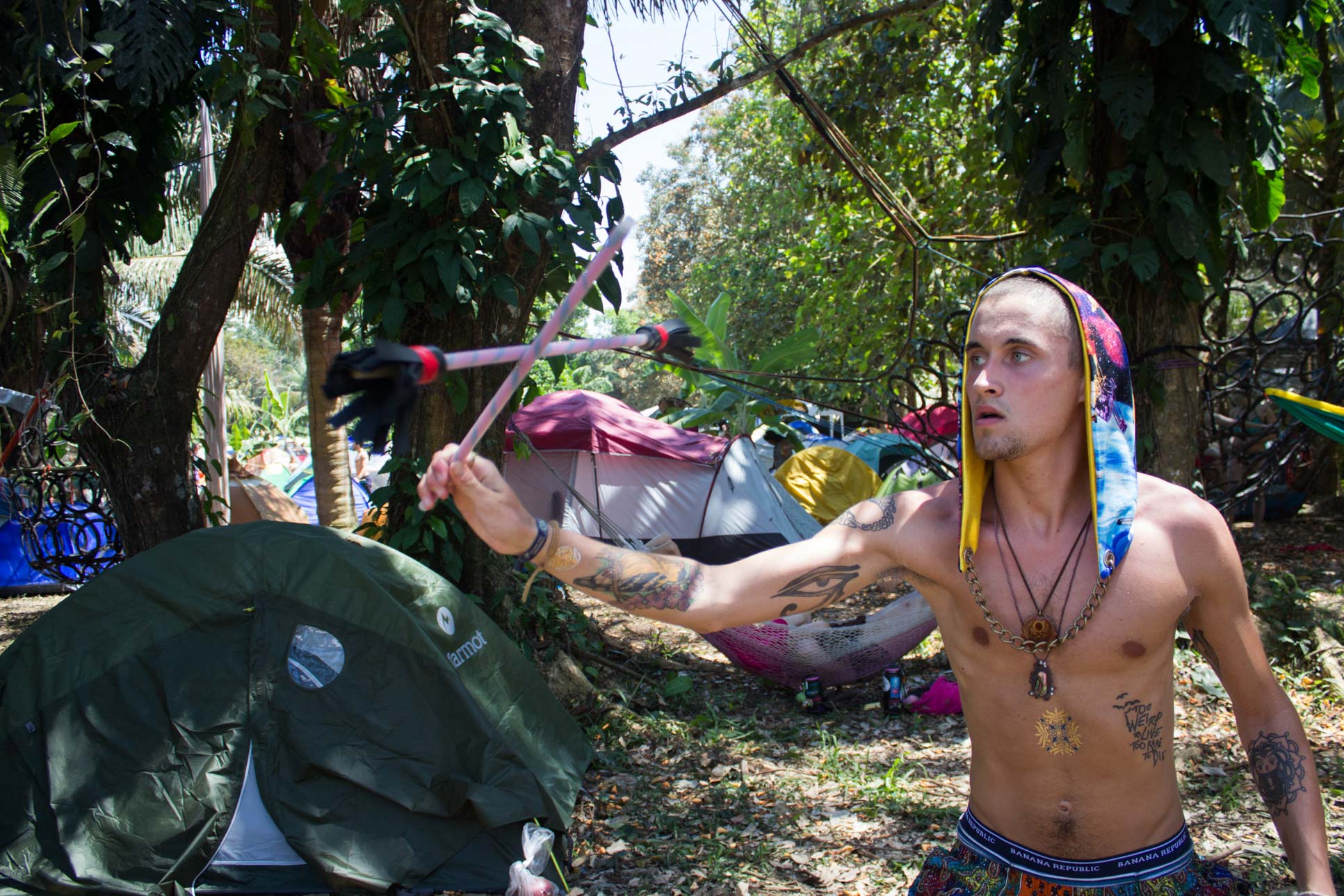 Man Training For Nightshow Envision Festival Costa Rica