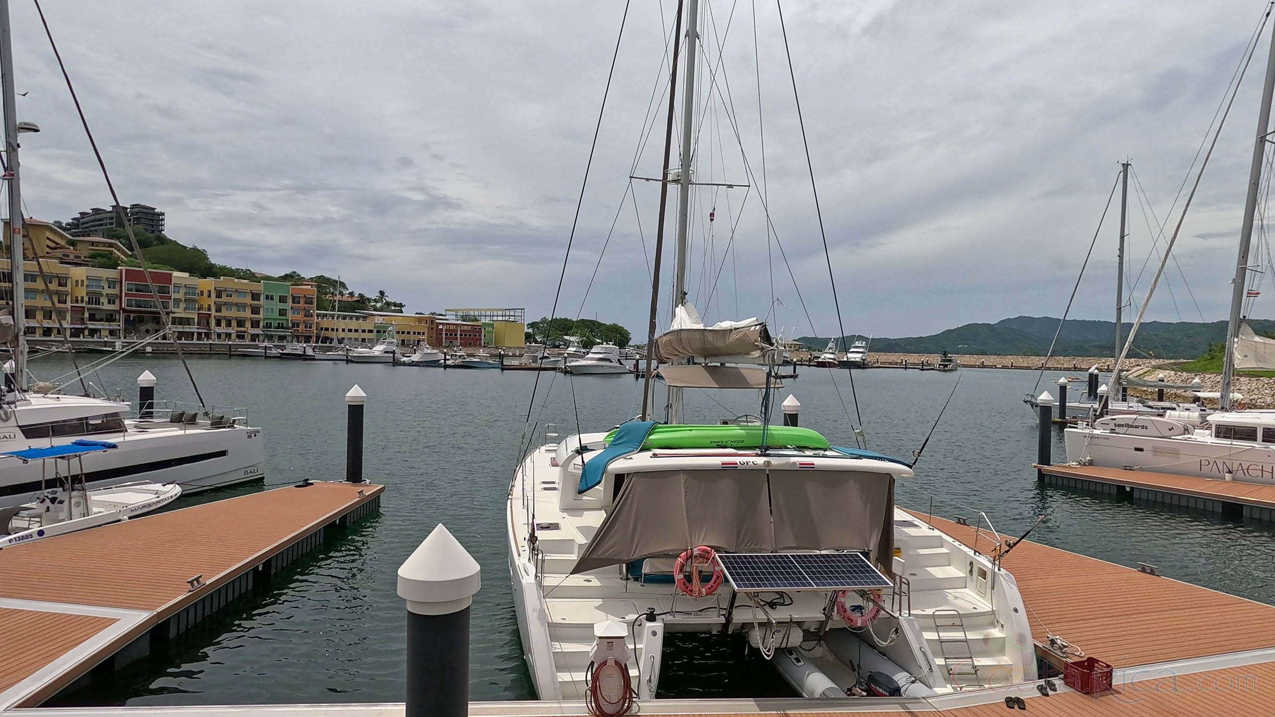 41 foot luxury charter catamaran moored on marina guanacaste.jpg
