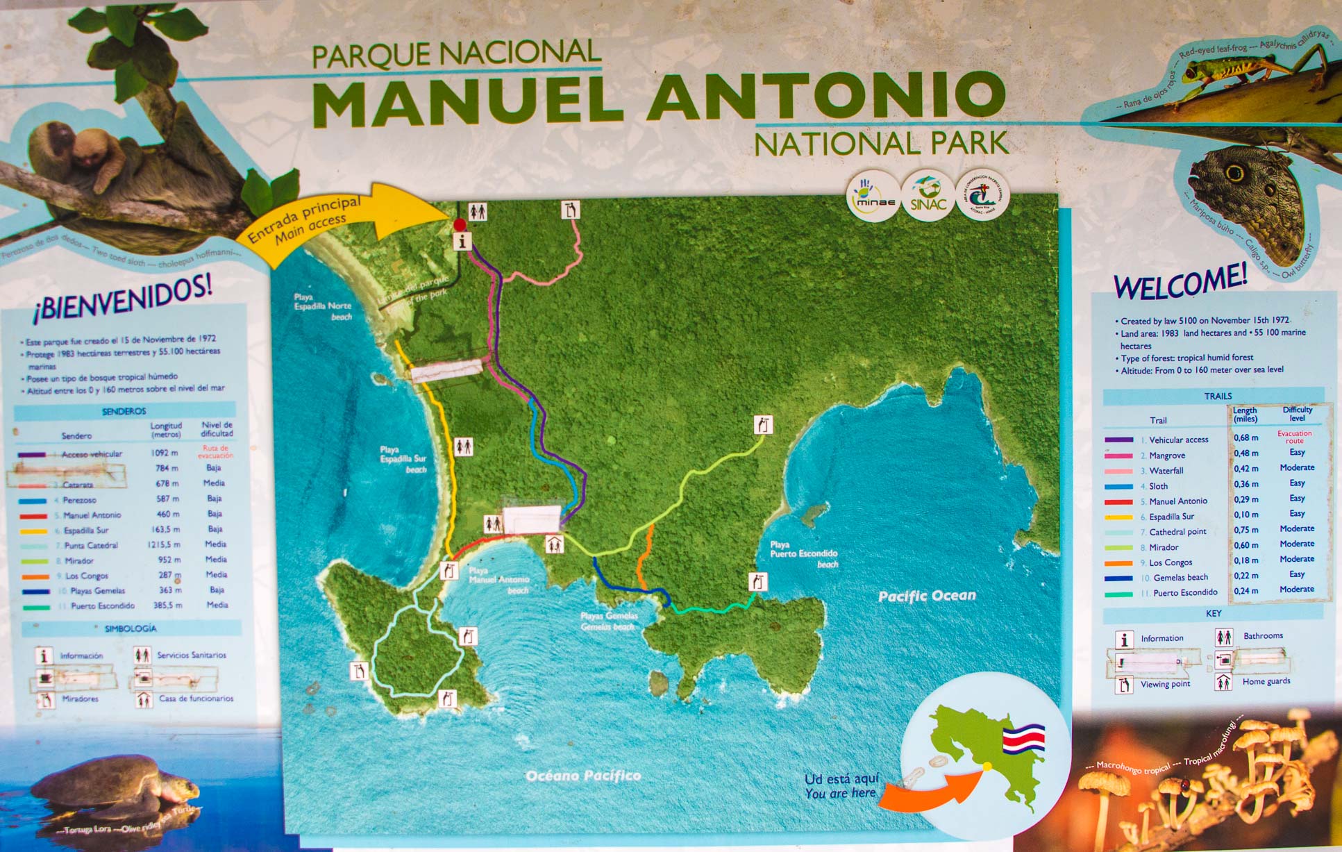 Manuel Antonio National Park Tour Map