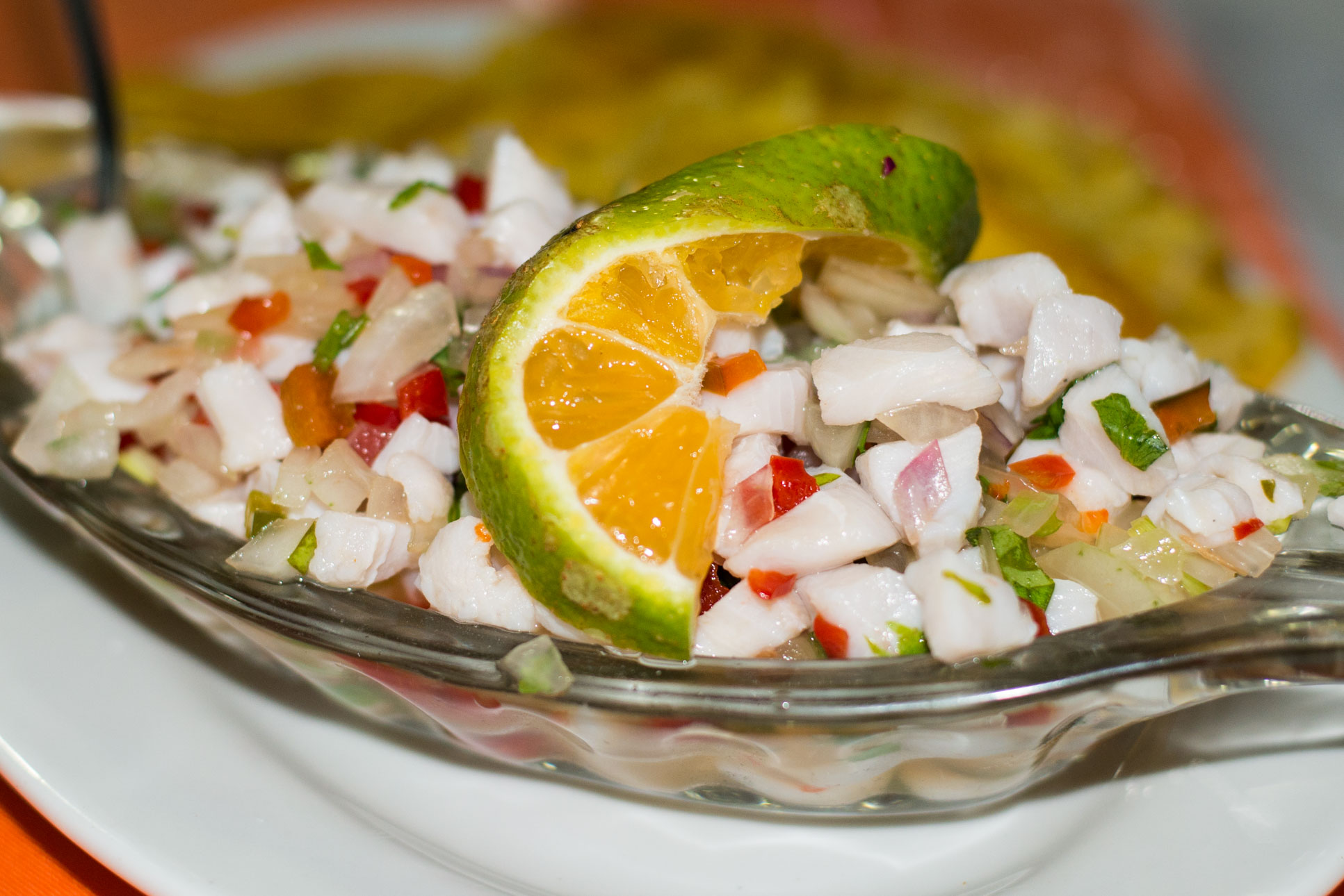 Ceviche With Lime Puerto Jimenez Restaurante Carolina