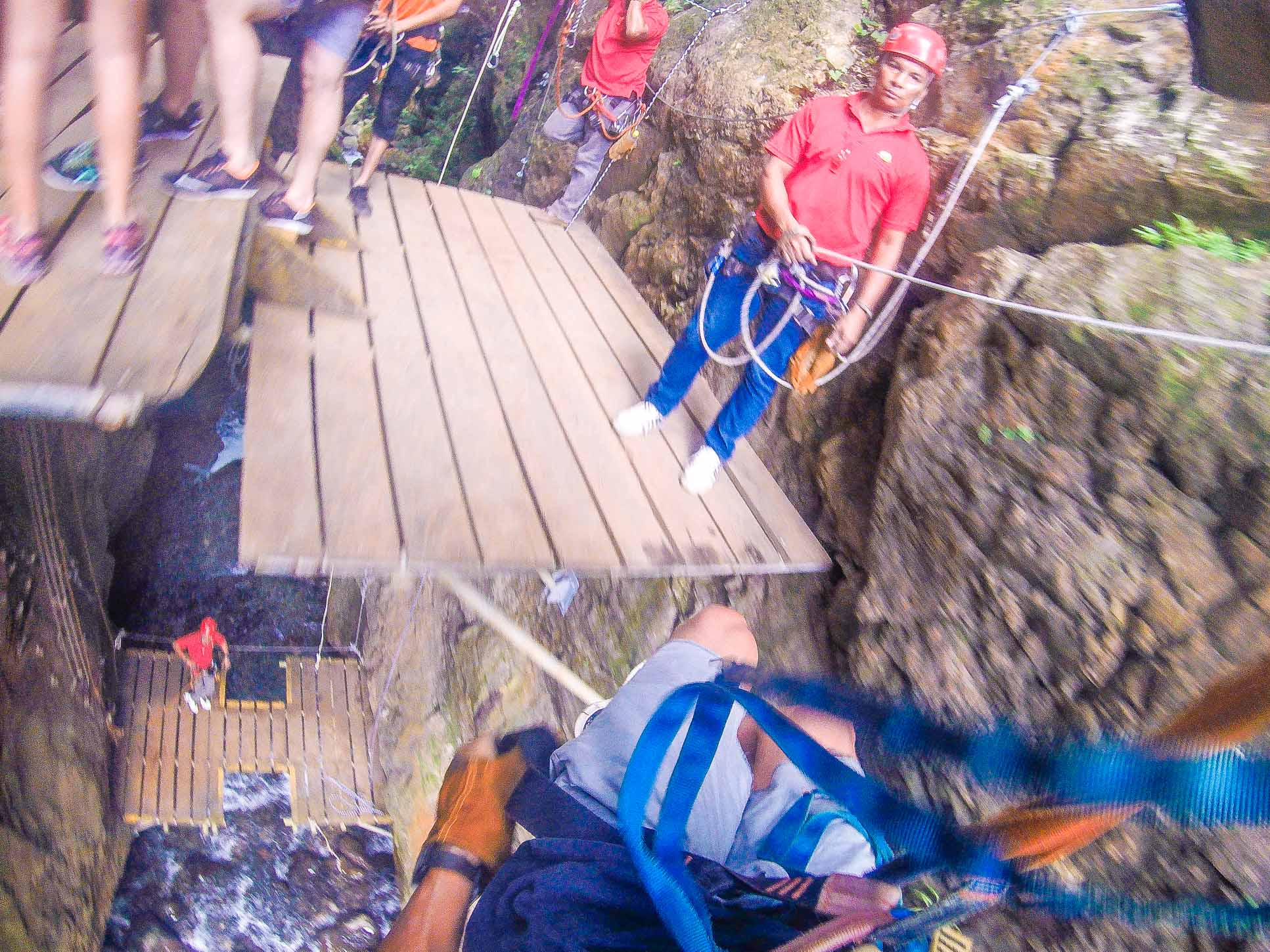 Arrival At The Rappeling Area Of The White River Canyon Zip Line Rincon De La Vieja