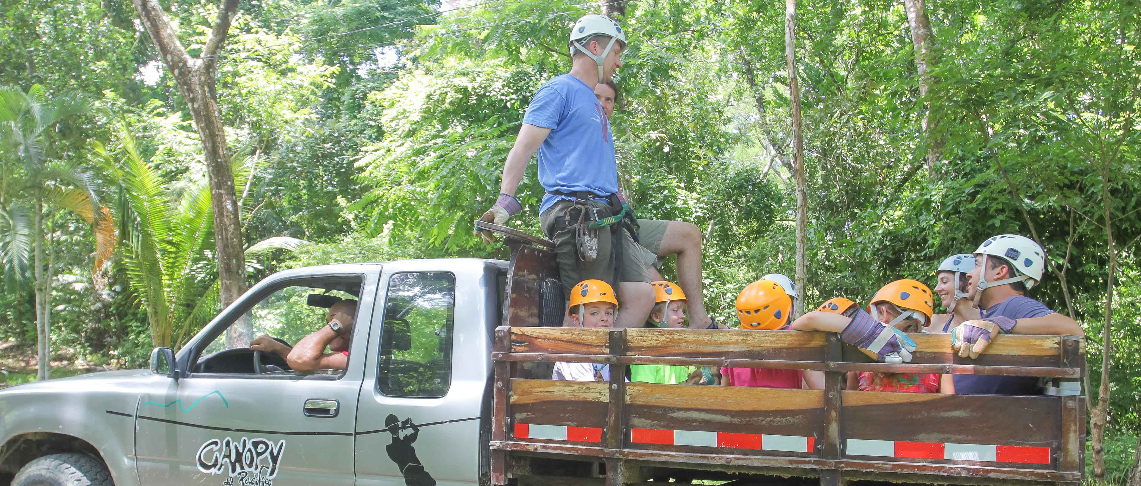 Truck Ride Up The Hill To Start Canopy Mal Pais