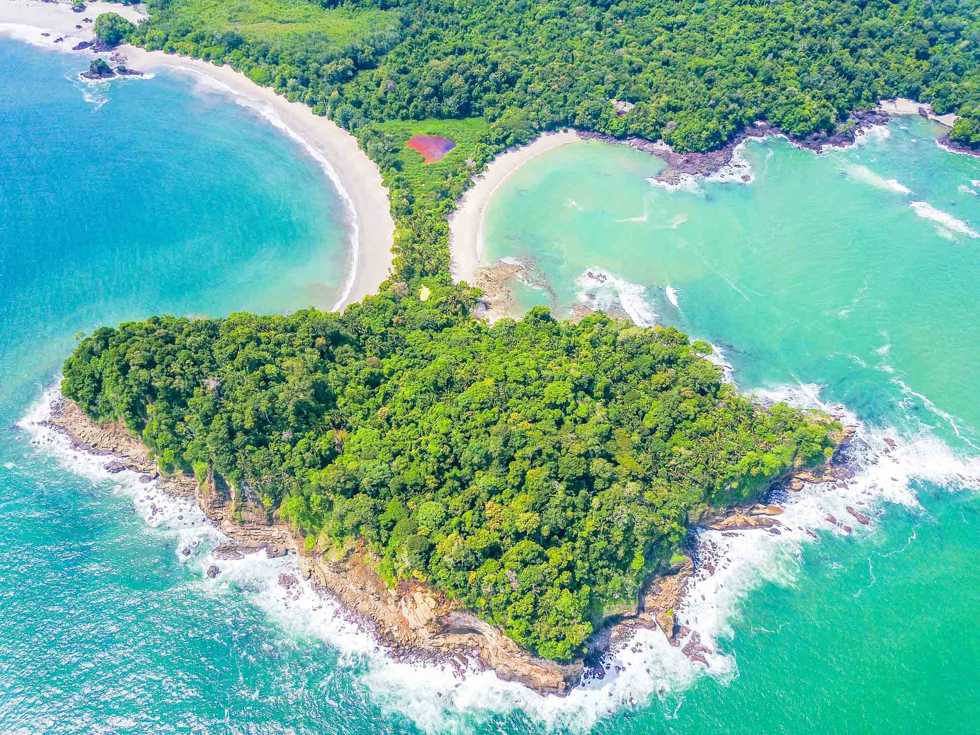 Manuel Antonio National Park Cathedral Point Looking North Aerial Views