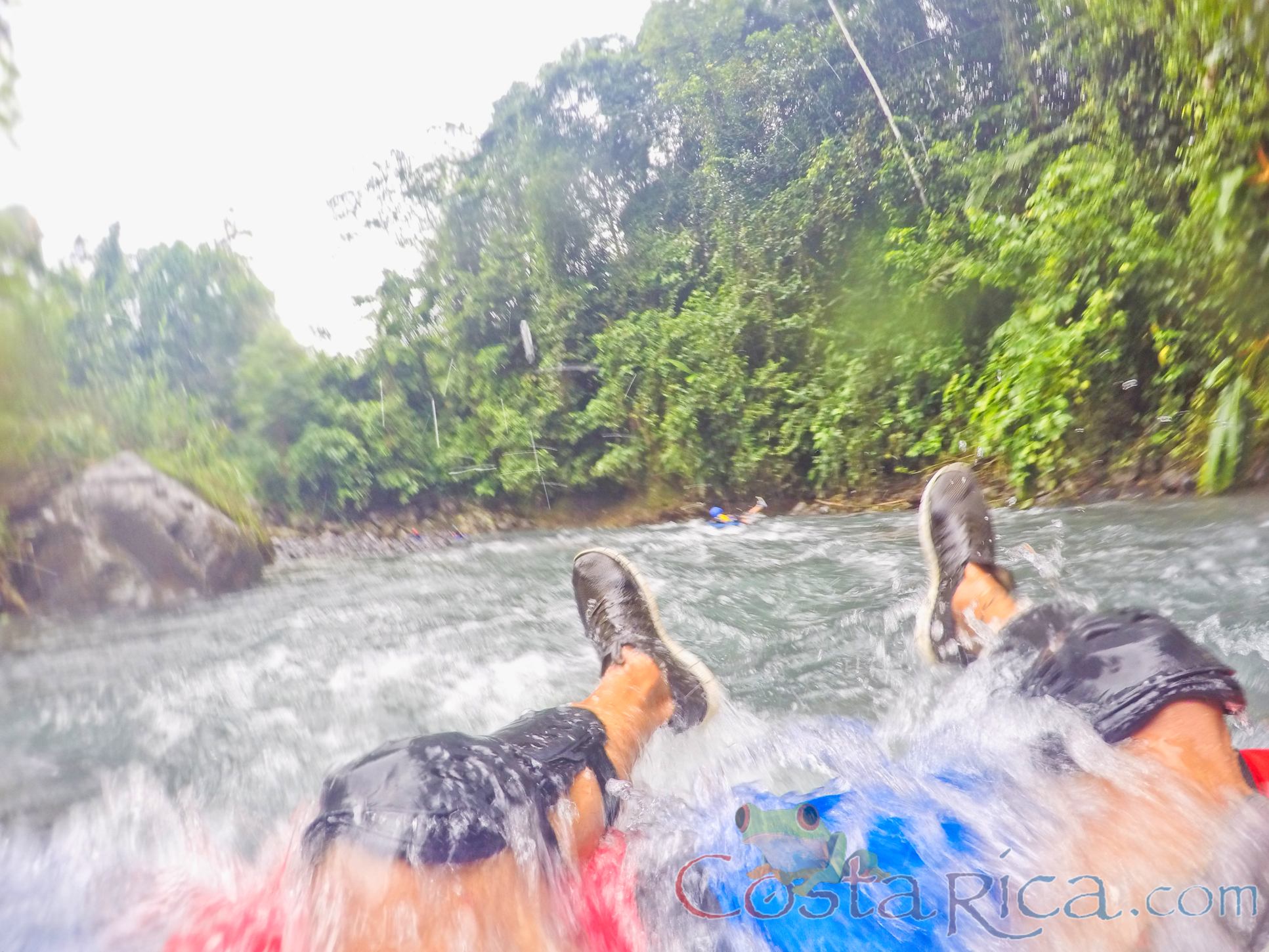 Soaking In Blue River Waters On An Inner Tube Rincon De La Vieja
