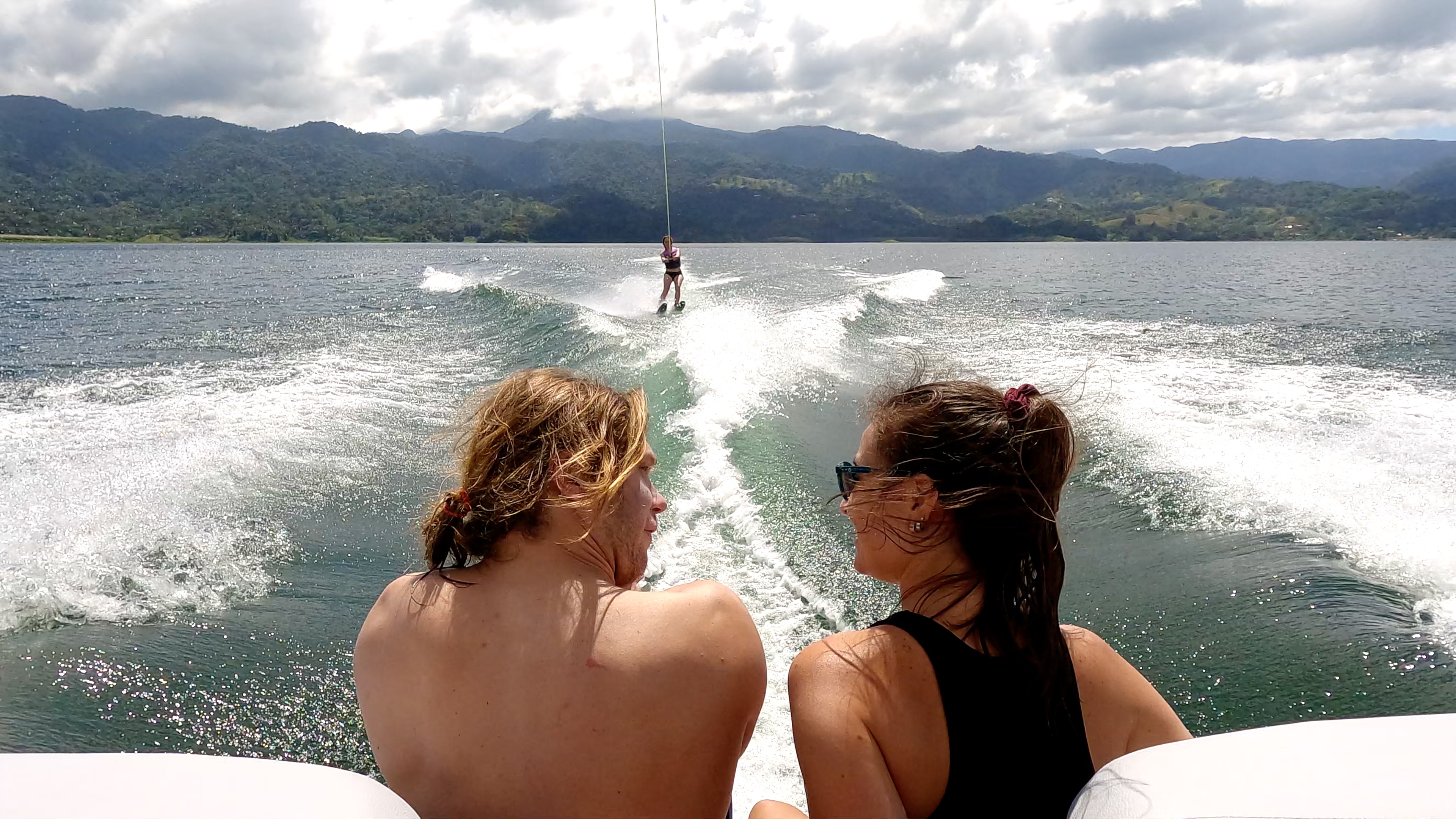 friends watching a third one waterskiing on lake arenal.jpg