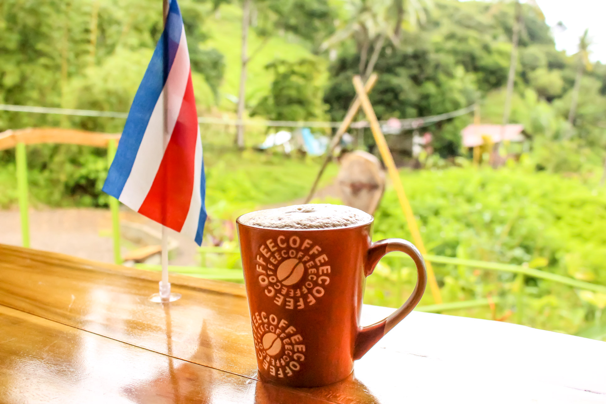 Coffee Mug With Costa Rican Flag Drake Bay Cafe