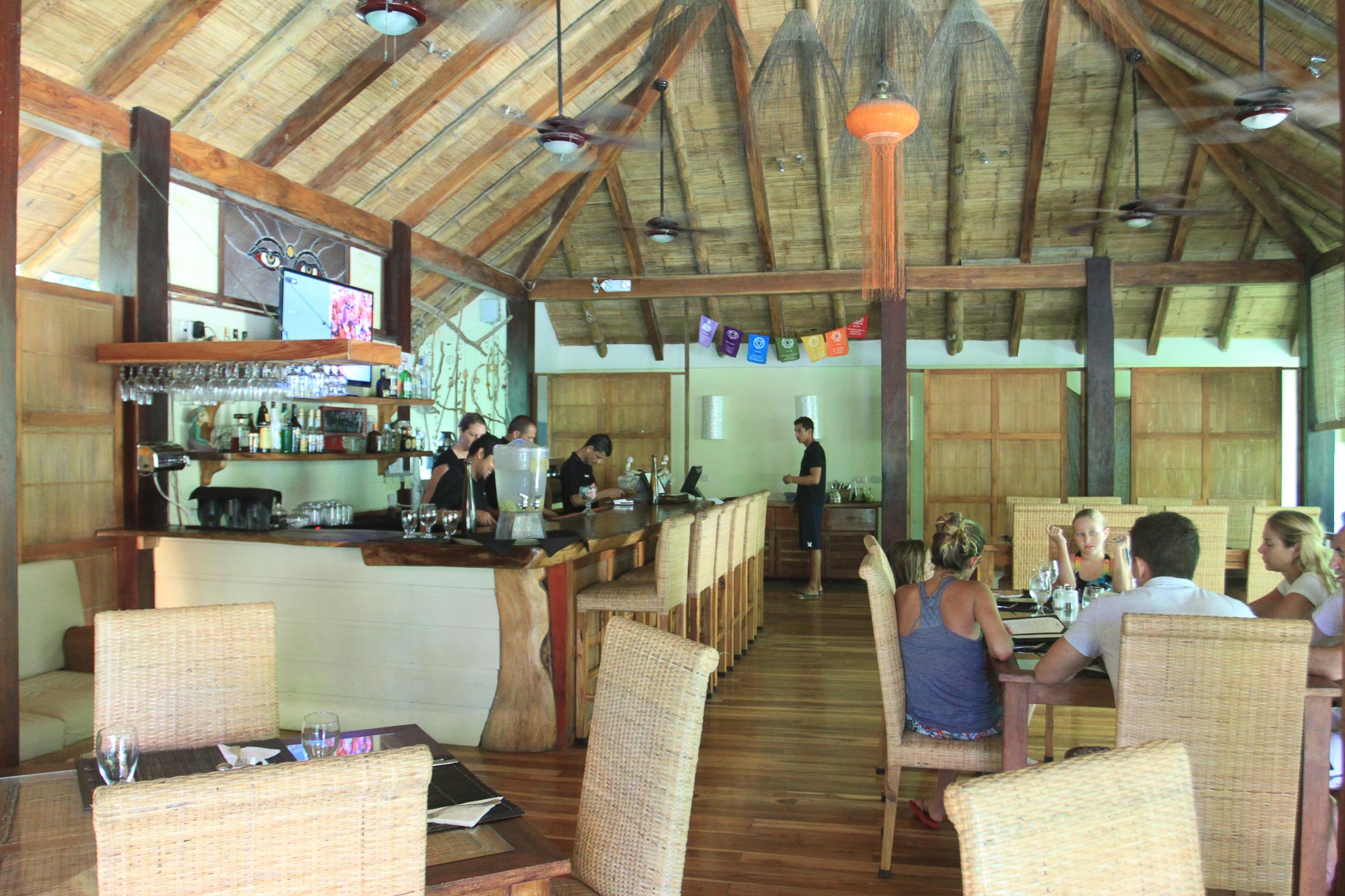 Buddha Eyes Restaurant Interior During The Day